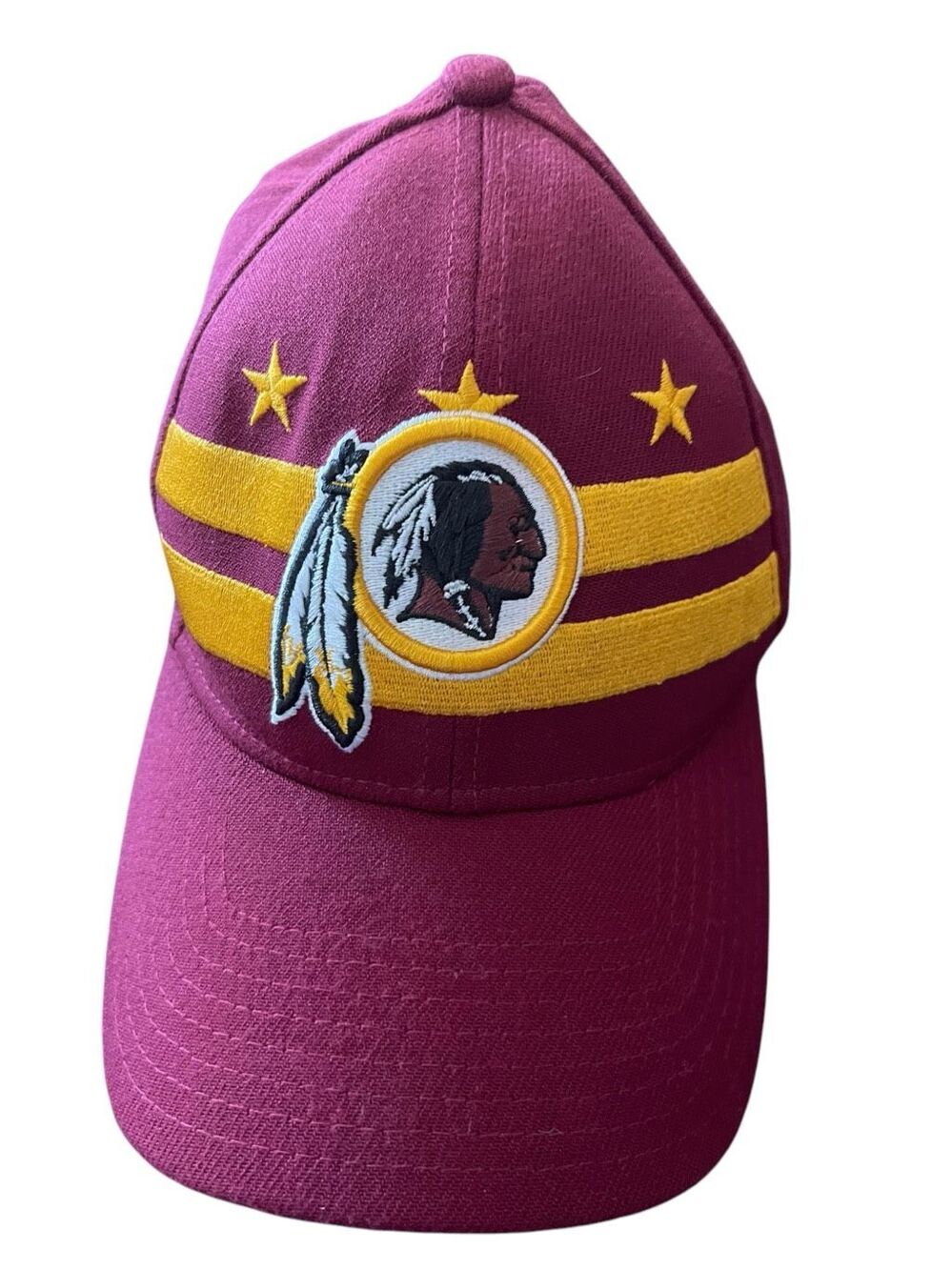 New Era Red Yellow Washington Redskins 39Thirty NFL Snapback Draft Hat Medium